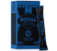 ORGANO Instant Royal Black Medium Dark Roast Instant coffee. Infused with Triple Mushroom Blend, Ganoderma, Cordyceps and Lion's Mane. Aromatic and flavorful Ground Coffee Beans (25 Sachets)