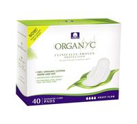Organyc - 100% Certified Organic Cotton Inside and Out Feminine Pads, Sanitary Napkin 40 Count, Heavy Flow, New Larger Size Packaging