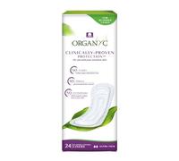 Organyc 100% Organic Cotton Inside and Out Light Incontinence Liners for Bladder Leakage Control, FSA/HSA Eligible, Ultra Thin, Light Flow, 24 Count