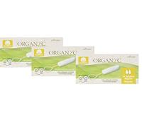 Organyc 100% Organic Cotton Tampon Regular 16 Count Pack of 3 Total 48