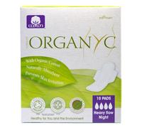 Organyc, Cotton Pads, Heavy Flow Night, 10 Pads