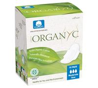 Organyc Folded Sanitary Pads with Wings (Moderate Flow) - 10 Pack