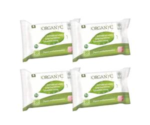 Organyc Intimate Care Wipes 100% Organic Cotton 4 Pack (4 x 20)