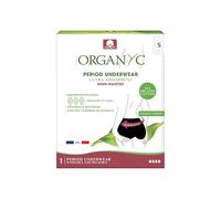 Organyc Reusable Period Panty, Ultra-Absorbent, Black, Small