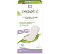 ORGANYC Organic Cotton Panty Liners Flat Light Flow Special Pack, 40 + 8 Free