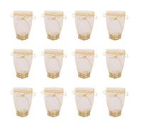 Organza Bags Favor Mesh Bags Drawstring Bag Party Favor Pouches for Wedding Birthday Baby Shower Events 12pcs Small Size (Heart-shaped Base)