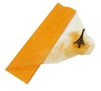 Organza Decorative Fabric 48cm x 10 m for Sewing Bridal Veils,Petticoats,Skirts,Organza Fabric Decorative Ribbon for Wedding Party Banquet Table Runner Gift Bow DIY Crafts Christmas Dark Yellow