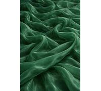 Organza Fabric 10 Yard Bridal Solid Sheer Bolt for Home Décor, Table Décor, Bridal, Fashion, Crafts, Decorations Silky Shiny Organza 44" - (Hunter Green)