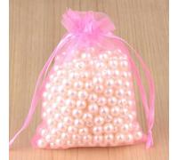 Organza Gift Bags, 100pcs/lot Organza Bags 5 * 7 7 * 9 9 * 12 10 * 15cm Drawable Packaging Bag Party Jewelry Bags Pouches(15dark Pink,10x15cm)