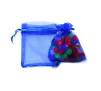Organza Gift Bags, 10pcs/20pcs 7x9/9x12cm Drawstring Organza Jewelry Packaging Display Pouches For DIY Jewelry Wedding Beads Bags(Blu,7x9CM 20pcs)