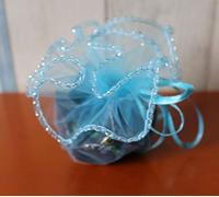 Organza Gift Bags, 40cm 50pcs Multi Round Gift Bags For Jewelry/wedding/christmas/birthday Yarn Bag With Handles(Sky Blue,40cm)