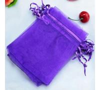 Organza gift bags, 50pcs 5x7/7x9cm Drawstring Organza Bag Packaging Cloth Fabric Pouch Sachet For Imitation Jewelry Candy Wedding(Deep Purple)