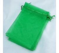 Organza gift bags, 50pcs 5x7/7x9cm Drawstring Organza Bag Packaging Cloth Fabric Pouch Sachet For Imitation Jewelry Candy Wedding(Grass Green)