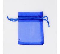 Organza Gift Bags, 50pcs Pink Transparent Packing Drawstring Pouch Sachet Gift Organza Bag Jewelry Wedding Party Beads(Blu,Approx 9x12cm)