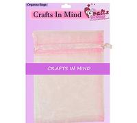 Organza Gift Bags by Crafts In Mind | 13X18CM | 25/50/100pcs Wedding Favour Bags Jewellery Pouches | Choose from 20 Colours (Baby Pink, Pack of 100)