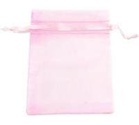 Organza Gift Small Jewelry Pouches Wedding Drawstring Bag,100pcs Packing Party Candy Bags(Pink,8 * 10cm)