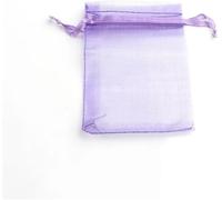 Organza Gift Small Jewelry Pouches Wedding Drawstring Bag,100pcs Packing Party Candy Bags(Purple,8 * 10cm)