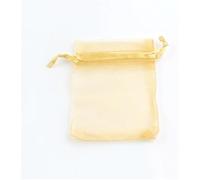 Organza Gift Small Jewelry Pouches Wedding Drawstring Bag,100pcs Packing Party Candy Bags(Yellow,8 * 10cm)