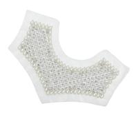 Organza Neckline Collar Rhinestones Pearls Beaded Appliques Sew On Patches for Formal Wedding Dress Sewing Accessories Women's Clothing Collar Accessory