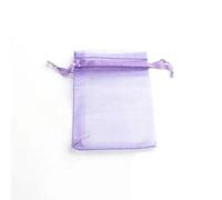 Organza pouch bulk, 50pcs 7x9 9x12 10x15 Organza Bags Jewelry Packaging Bags Engagement Wedding Party Decoration Drawstring Packaging Pouches(Light Purple,1 count (Pack of 1))