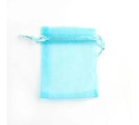 Organza pouch bulk, 50pcs 7x9 9x12 10x15 Organza Bags Jewelry Packaging Bags Engagement Wedding Party Decoration Drawstring Packaging Pouches(Blue,5X7CM)
