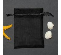 Organza pouch bulk, 50pcs/lot 7 * 9/9 * 12/10 * 15/11 * 16/13 * 18cm Drawstring Organza Pouches Jewelry Packaging Bags Wedding Party Small Bag(Black,1 count (Pack of 1))