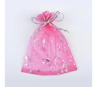 Organza pouch bulk, 9x12 cm Star Charms Drawable Organza Bags Wedding Decoration Bag Jewelry Packaging & Display Pouches Wholesale 50pcs/lot(Pink)