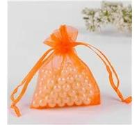 Organza pouch bulk, Organza Sachet Bags 5X7CM 100pcs/Lot Random Mixed Color Drawstring Small Jewelry Bags for Rings Necklace Packaging(Orange)