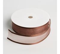 Organza Ribbon : 25mm : Chocolate Brown