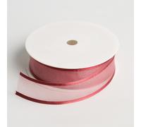 Organza Ribbon : 25mm : Deep Red