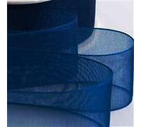 Organza Ribbon. for Gifts Wrap Sew Party, Decorations Events Dress Wedding Christmas Crafts, Bows Car, Floral Balloons Hairs, DIY, Bouquets, Cake More Buy 3 Rolls & Get 4th Free (12mm, Navy Blue)