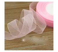 organza ribbon rolls, Organza Gift Wrap Ribbon 50 Yards Multicolor 12-50mm(Pink,12mm)