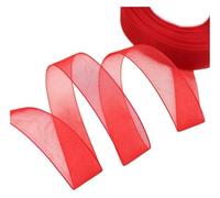 organza ribbon rolls, Organza Gift Wrap Ribbon 50 Yards Multicolor 12-50mm(Red,20mm)