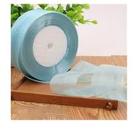 organza ribbon rolls, Organza Gift Wrap Ribbon Multicolor 12-50mm 50 Yards(Blue,12MM)