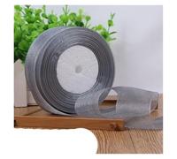 organza ribbon rolls, Organza Gift Wrap Ribbon Multicolor 12-50mm 50 Yards(Grey,20MM)