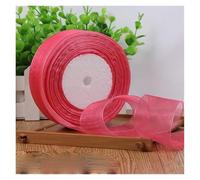 organza ribbon rolls, Organza Gift Wrap Ribbon Multicolor 12-50mm 50 Yards(Red,25MM)