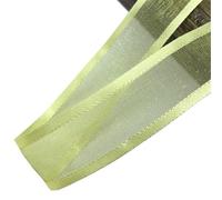 Organza Ribbon, Satin Organza Ribbon Wedding Christmas 20mm 5 Yards Multicolor(Yellow)