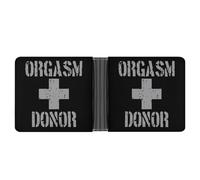 Orgasm Donor Novelty Billfold Wallet Funny Wallets Bill Coin Card Holder Funny Pouch Purse for Men Women