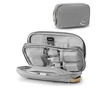 OrgaWise Cable Organiser Bag, Electronic Organizer Travel Case, Water Resistant Travel Accessories Bag Tech Pouch for Charger Adapter Power Bank Hard Drive(Grey)