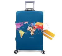OrgaWise Elastic Travel Luggage Cover Suitcase Cover for 18-32 Inch Suitcase Protective Cover with Zipper, with a Luggage tag, L(26-28 Inch)