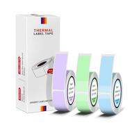 ORGBRO Label Maker Tape, 3 Rolls Waterproof DIY Self-Adhesive Labels for X1 Print 0.47"×1.57"(12×40mm), Thermal Label Print Paper for Classification Storage Office Home Supplies, Green/Purple/Blue