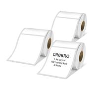 ORGBRO Label Maker Tape, Multi-Purpose Self-Adhesive Thermal Paper for Z3 Printer, Rectangular Labels for Supermarket, Small Business, 1.96"x3.14", 100 Labels/Roll, 3 Rolls, Black on White