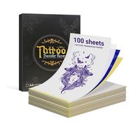 ORGBRO X8 Tattoo Transfer Paper 100 Sheets, 4 Layers Thermal Stencil Paper for Tattooing, Temporary Tattoo Supplies, A4 Size 8.26" x 11.69"