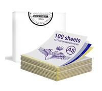 ORGBRO X8 Tattoo Transfer Paper 100 Sheets, 4 Layers Thermal Stencil Paper for Tattooing, Temporary Tattoo Supplies, A5 Size 5.51" x 8.27"