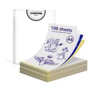 ORGBRO X8 Tattoo Transfer Paper 100 Sheets, 4 Layers Thermal Stencil Paper for Tattooing, Temporary Tattoo Supplies, A6 Size 4.13" x 5.51"