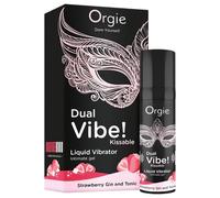 Orgie Dual Vibe - Unisex Liquid Vibrator - Strawberry Gin Tonic (15ml)