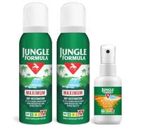Orginal Jungle Formula Travel Pack - 2 x Maximum Spray125ml - 1 x Strong Spray 60ml Sold by AHASON'S
