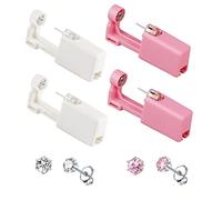 Orglace Ear Piercing Kit Disposable Self Ear Piercing Kit Safety 4 Pack Ear Piercing Gun Kit Tool with 5mm Earring Studs, 4 Count (Pack of 1), Stainless Steel