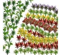 OrgMemory 200 Pcs Mini Model Grass, Model Scenery Kit for School Project Mini Flower Plants Flowers Architecture Flower Model Scenery DIY Miniature Colorful Flower