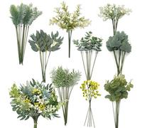 OrgMemory 78Pcs Faux Flowers, Artificial Greenery Stems, Greenery for Centerpieces for DIY Bridal Bouquets Wedding Floral Arrangement Table Centerpieces